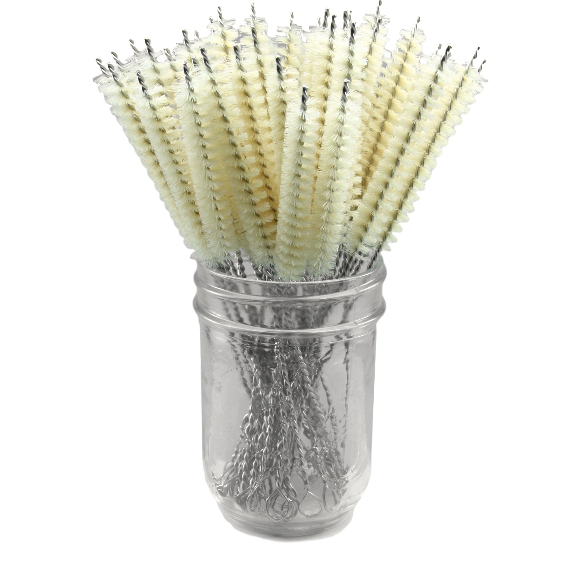 natural bristle cleaning brush for reusable straws