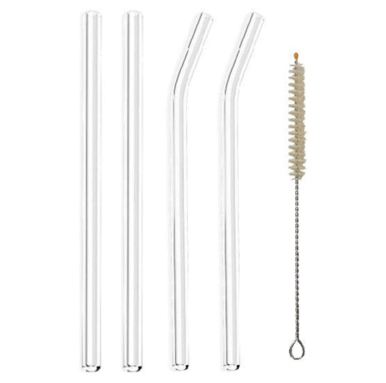 Glass Straws Family Pack Reusable Glass Drinking Straws - GlassSipper