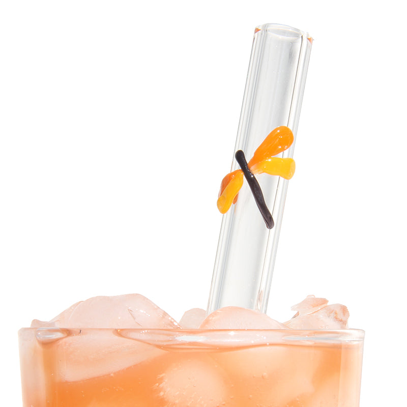 Glass Straws Dragonfly Reusable Glass Drinking Straws - GlassSipper