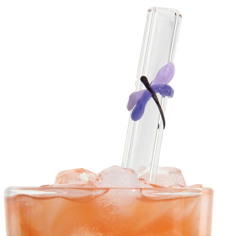 Glass Straws Dragonfly Reusable Glass Drinking Straws - GlassSipper