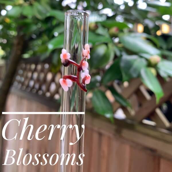 Glass Straws Cherry Blossom Reusable Straw - GlassSipper