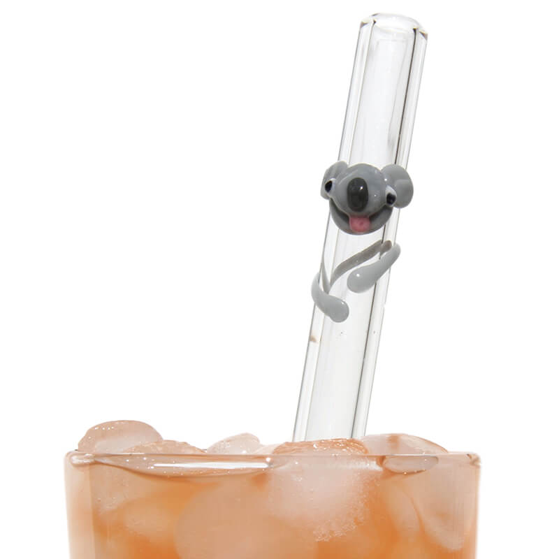 Glass Straws Koala Reusable Glass Drinking Straws - GlassSipper
