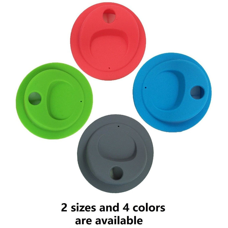 accessory Silicone Mason Jar Lids with Stainless Steel Bands - GlassSipper
