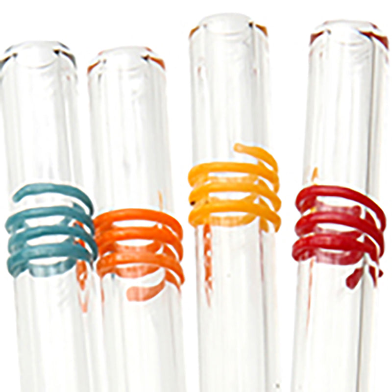 Glass Straws Party Pack Swirl Reusable Glass Drinking Straws - GlassSipper