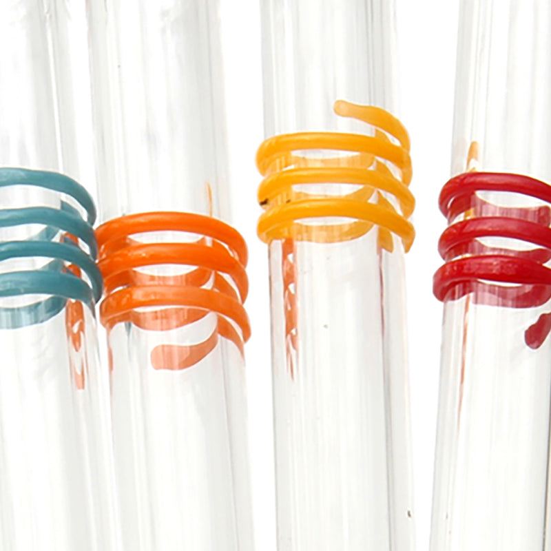 Glass Straws Fiesta Swirl Reusable Glass Straws - GlassSipper