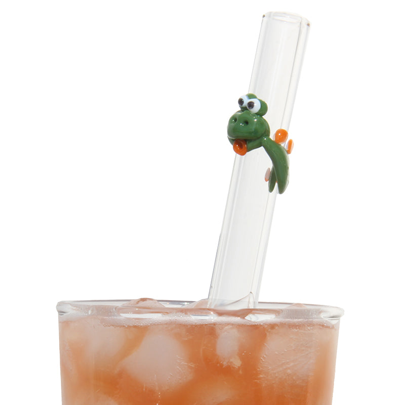 Glass Straws Dinosaur Reusable Glass Drinking Straws - GlassSipper