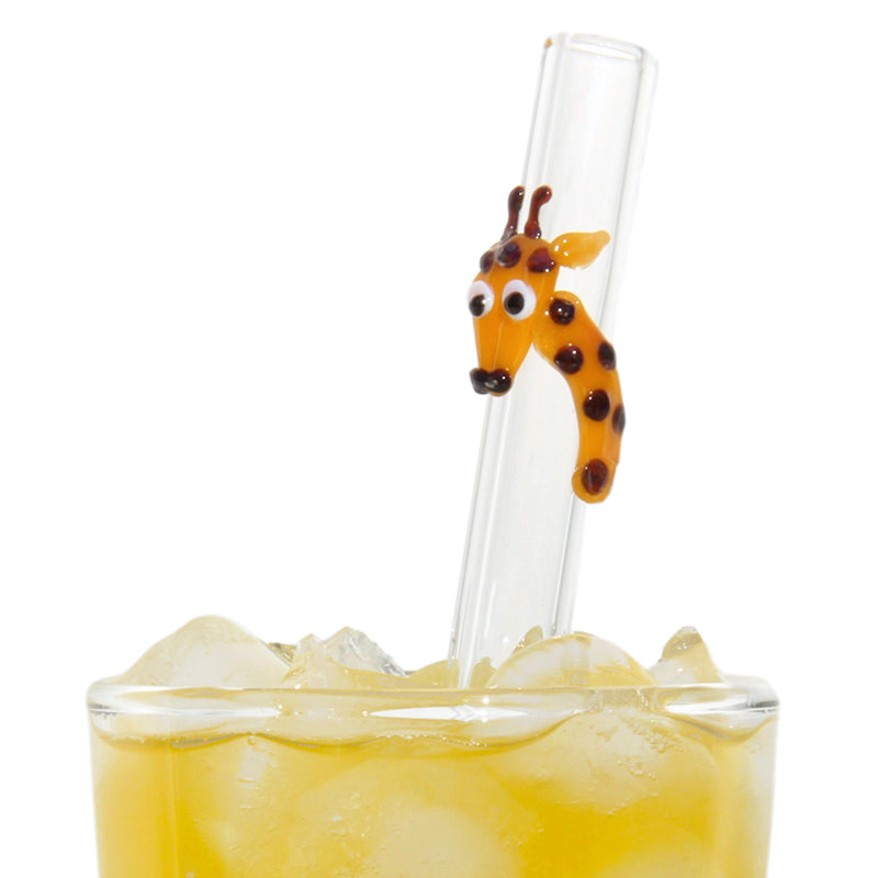 Glass Straws Giraffe Reusable Glass Drinking Straws - GlassSipper