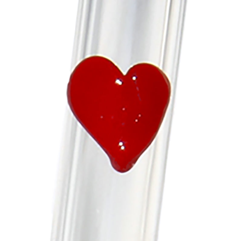 Glass Straws Hearts Reusable Glass Straws - GlassSipper