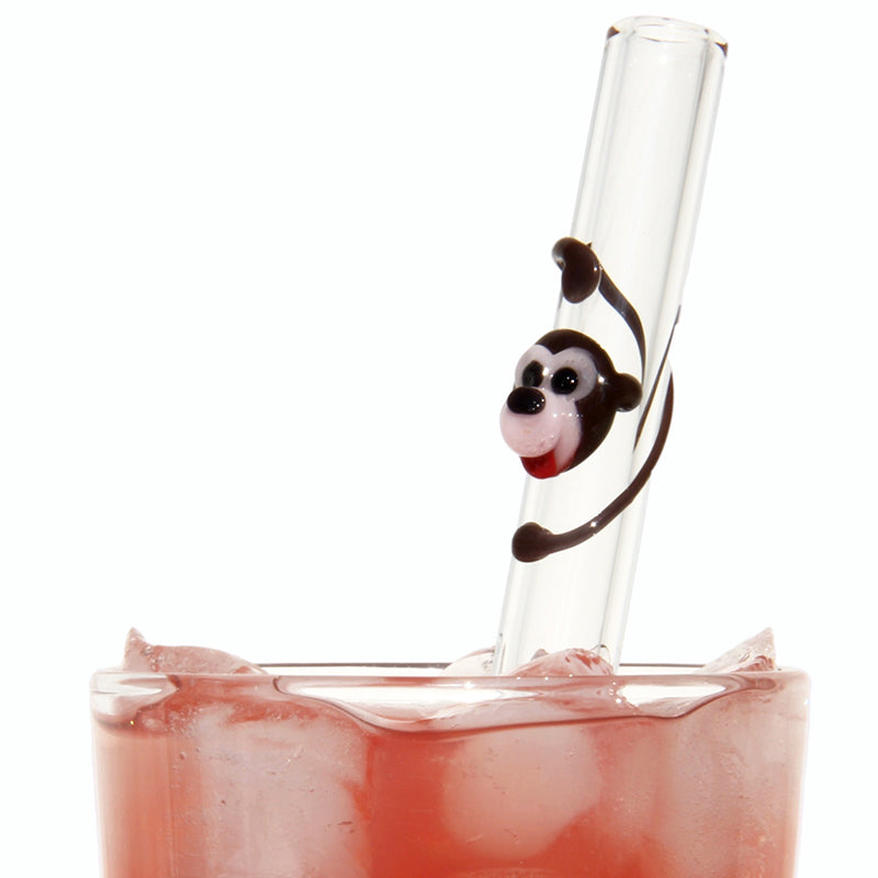 Glass Straws Monkey Reusable Glass Drinking Straws - GlassSipper