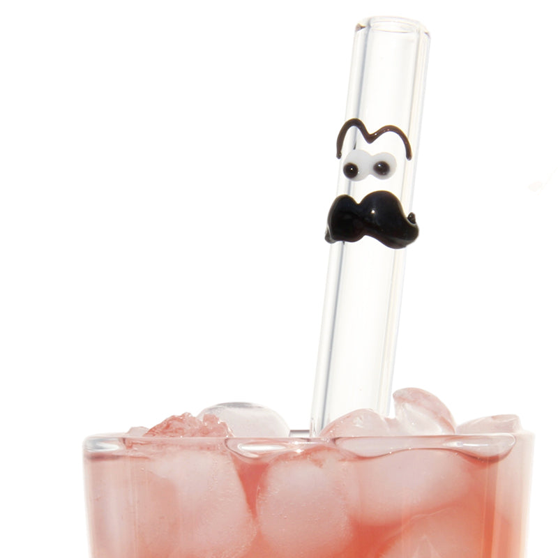 Glass Straws Moustache Man Reusable Glass Straws - GlassSipper