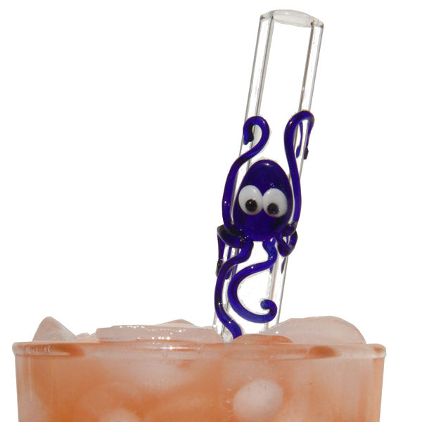 Glass Straws Octopus Reusable Glass Drinking Straws - GlassSipper