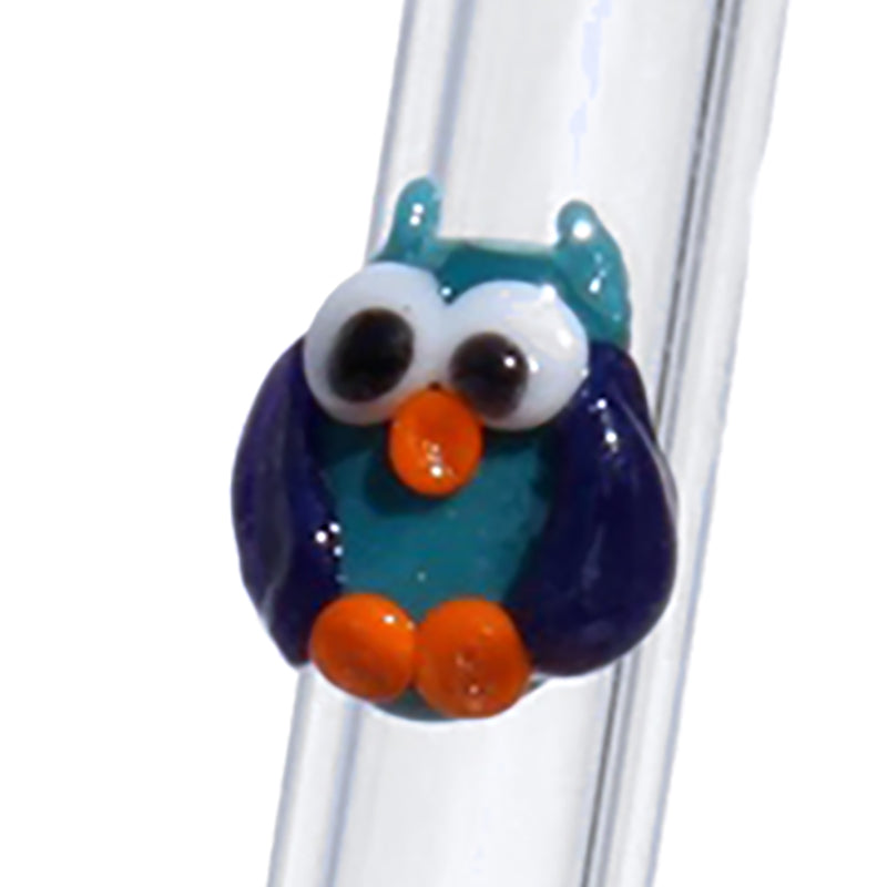 Glass Straws Owl Glass Reusable Glass Drinking Straws - GlassSipper