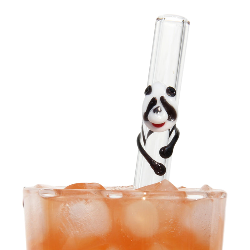 Glass Straws Panda Reusable Glass Drinking Straws - GlassSipper