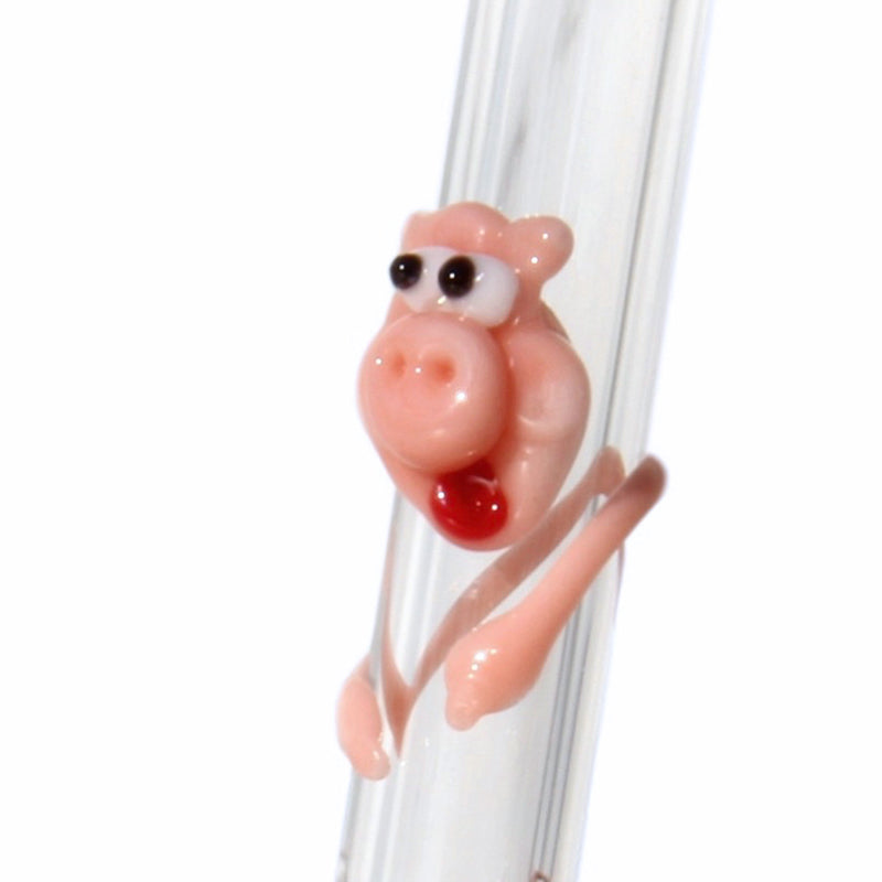 Glass Straws Pig Reusable Glass Drinking Straws - GlassSipper