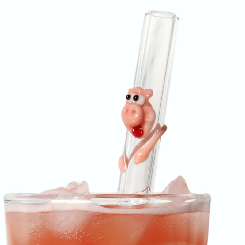 Glass Straws Pig Reusable Glass Drinking Straws - GlassSipper