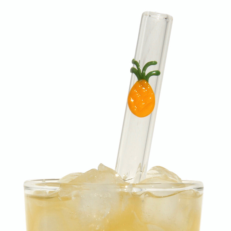 Glass Straws Pineapple Reusable Glass Straws - GlassSipper