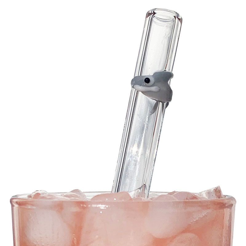 Glass Straws Shark Reusable Glass Drinking Straws - GlassSipper