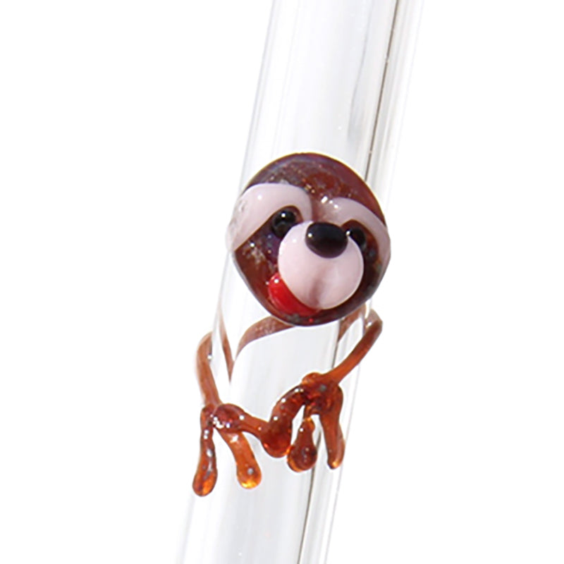 Glass Straws Sloth Reusable Glass Drinking Straws - GlassSipper